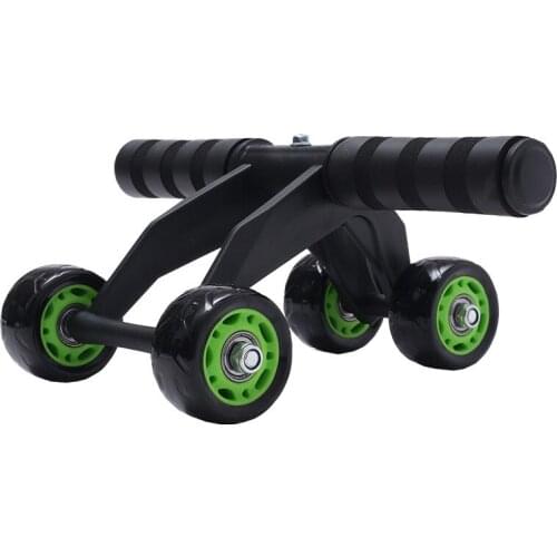 Four-Wheel Power Roller Abdominal Wheel Bearing Mute Wheel Belly Holding round Exercise Abdominal Muscle Trainer AB Rocket