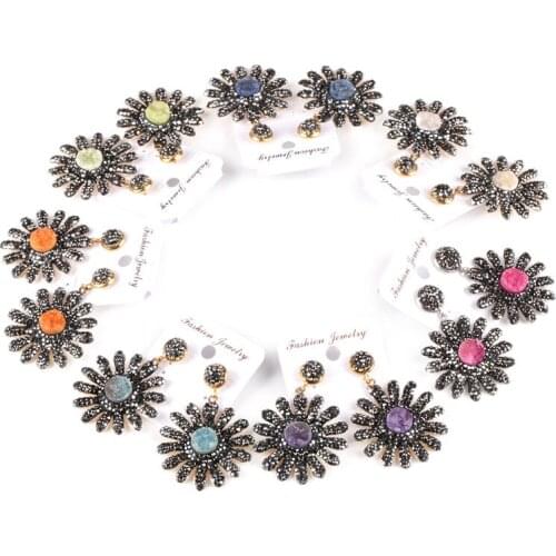 Dankaishi 2019 New Arrival Dangle Earrrings for Women Girls Flower Small Freash Hyperbole Earring Sweet Romantic Style Gift