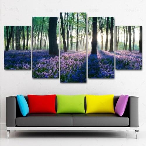 HD Printed 5 Piece Canvas Art Lavender painting Canvas Print Wall Pictures for Living Room Home Decor Free Shipping HG-266