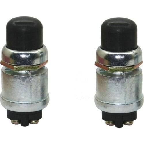 Pack of 2 Golf Cart 12V Horn Switch Button w/Cover Floor Mount for Club Car, EZGO, Ya-ma-ha