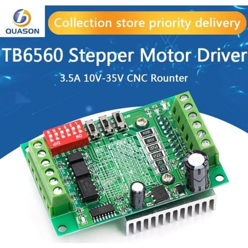 1 Axis TB6560 Stepper Motor Driver Controller Board 3.5A 10V-35V CNC Rounter Control Low Voltage Over Heat Current Protection