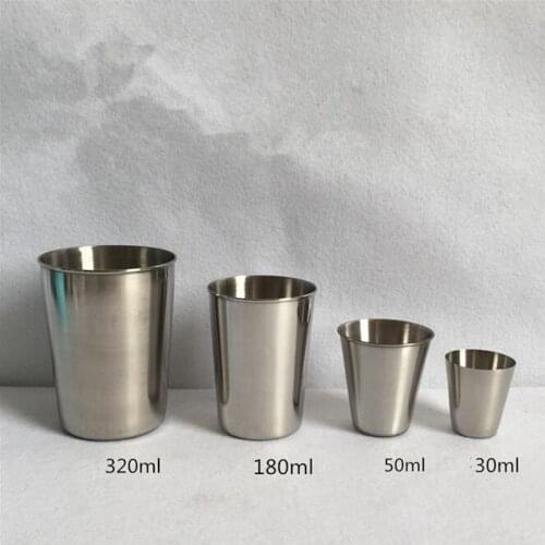 30/180/320ML Stainless Steel Cover Mug Outdoor Camping Mug Coffee Tea Beer Cup Outdoor Travel Camping Equipment