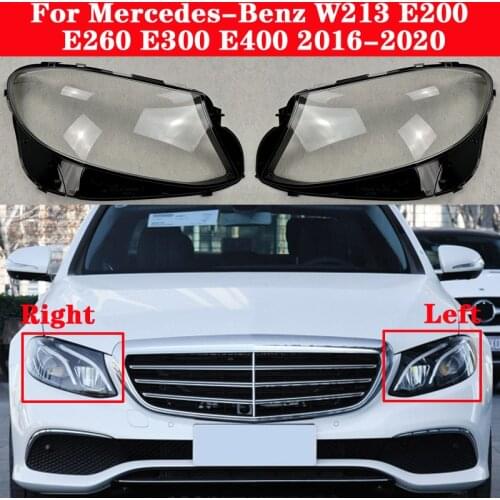 Car Front Headlight Cover For Mercedes-Benz E-Class W213 E200 E260 E300 E400 2016-2020 Headlamp Lampshade Lampcover glass Shell