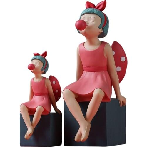 [MGT]Fairy bubble gum time pink cute girl resin home decoration crafts ornaments girl heart girl gift