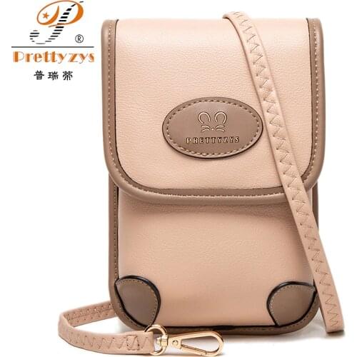 New Ladies Multifunction Handbag Cartoon Design Womens Contrast Color Phone Bag Fashion Hasp Crossbody Bag For Women Purse