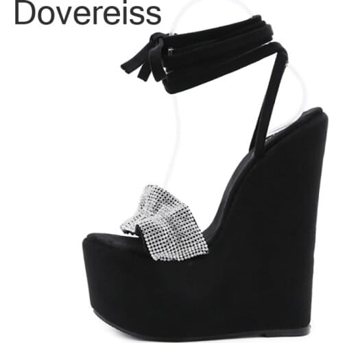 Dovereiss Fashion Summer Womens Shoes Elegant Platform Goth/Punk Wedges Waterproof Ankle Strap Sandales Sexy Consice 41 42