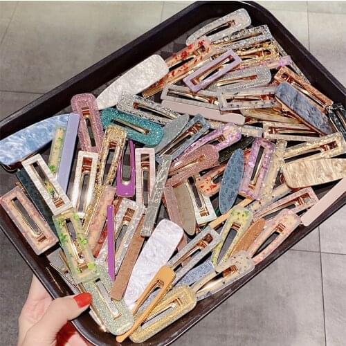 3PCS/Set Fashion Pearls Acetate Geometric Hair Clips For Women Girls Headband Sweet Hairpins Barrettes Hairgrip Hair Accessories