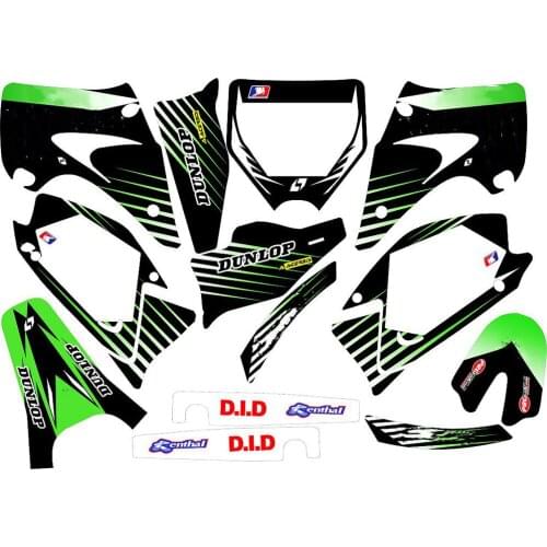 Motorcycle 3M Stickers Graphics Backgrounds Decals kits For Kawasaki KX125 KX250 2003 2004 2005 2006 2007 2008 KX 125 KX 250