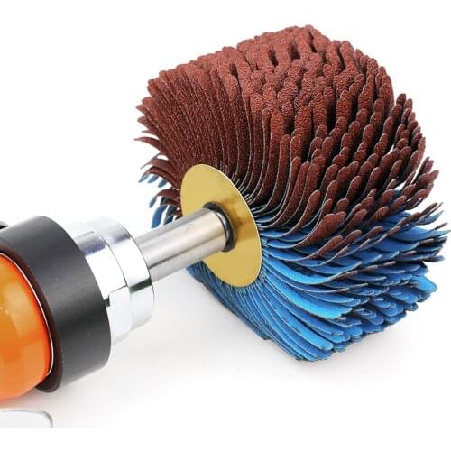 New 1pcs 118*60mm Soft sandpaper Grinding Head Wheel for Woodworking Groove Linear Polishing Antiquing Grinding