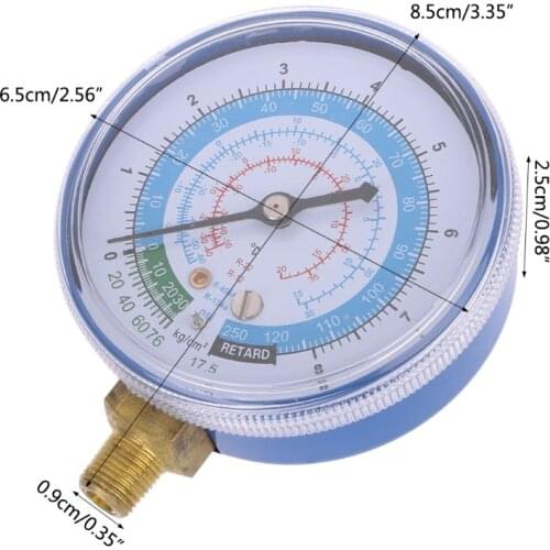 New Air Conditioner R404 R134A R22 Refrigerant Low Pressure Gauge PSI KPA Blue 964B