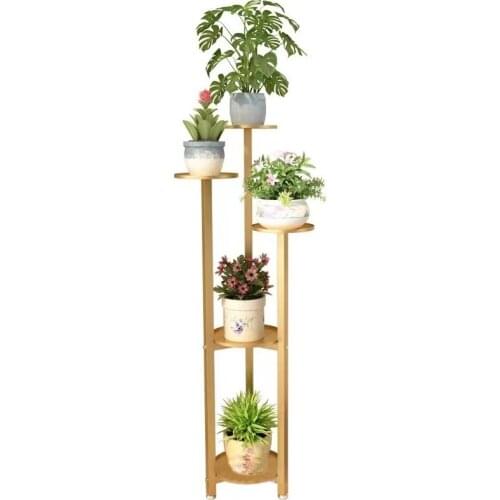 5 Tiers Plant Stand Flower Holders Living Room Display Shelf Furniture Balcony Decoration Flower Stand with Floor Protection Mat