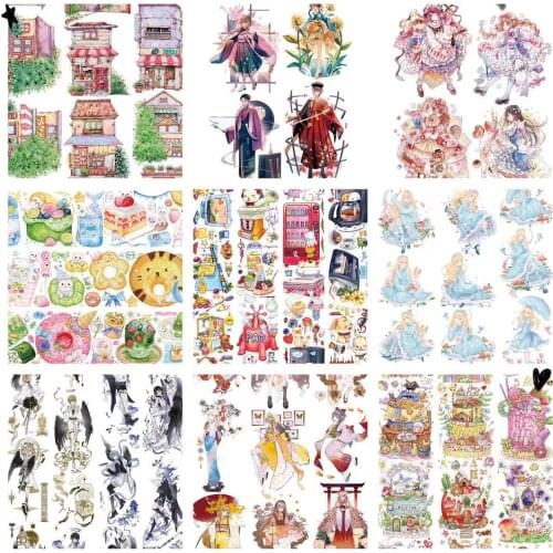 Lovely Fairy Sweet Girl Collection PET Tape for Card Making Bullet Journal DIY Scrapbooking Decorative Sticker