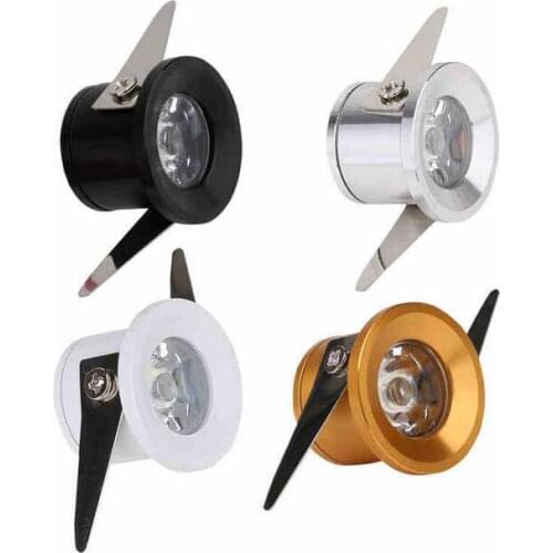 Silvery/Black/White/Golden Mini LED Downlight 1W Jewelry Display Ceiling Recessed Lamp 100V-240V Minidownlights