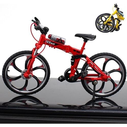 1:10 Alloy Bike Model Folding Mountain Bike Metal Collection Toy Gifts Can Be Customized Boys Like Exquisite Workmanship Exquisi