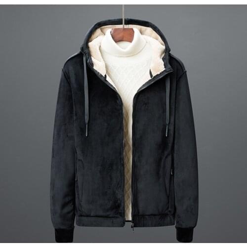 8XL Warm Mens sweatshirt Lamb cashmere Mens Jacket Jacket Lamb Wool Mens hoodies Jacket Cardigan hoodies mens sweatshirts