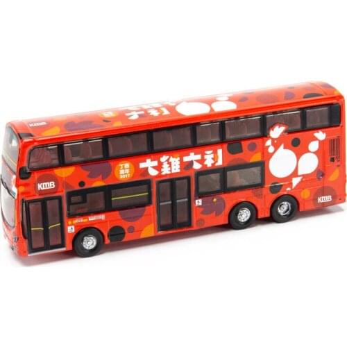 1:64 Die Casting Alloy Metal Red Bus Double Decker Miniature Scene Model Childrens Toys Free Shipping