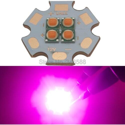 3V / 6V / 12V 4 Chip Epileds 3535 4Chips 4LEDs 4-18W High Power LED Emitter Full Spectrum 380nm - 840nm with 20mm Copper PCB