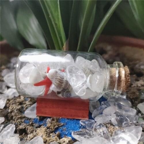 5-5.5cm Wishing Bottle Natural Quartz Crystal Gravel white Quartz crystal beads Gemstone Chip Mineral wholesale souvenir gifts