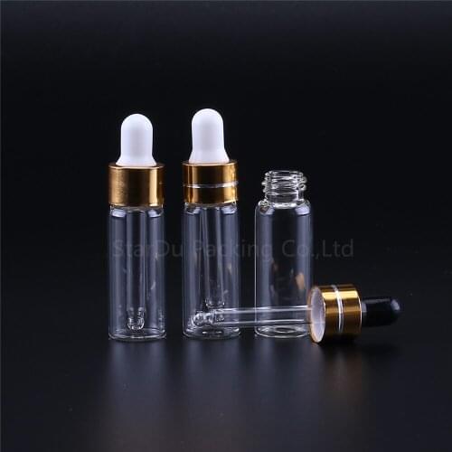 5pcs 5ml Mini Empty Esstenial Container Perfume Bottle ,5cc Glass Makeup Portable Aromatherapy Oil With Glass Dropper