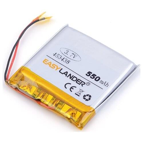 453438 550mAh 3.7v lithium ion rechargeable battery For Mp3 GPS PSP PAD phone camera DVD