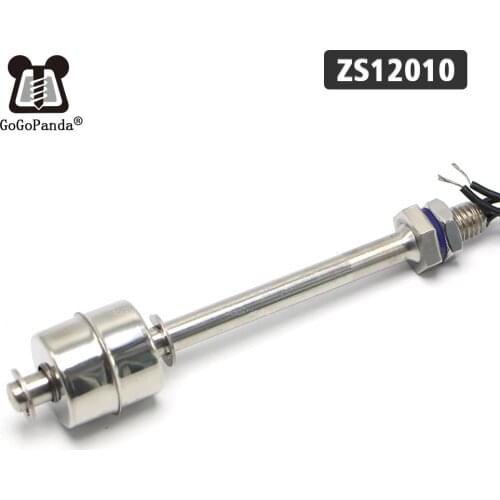Free Shipping ZS12010 M10*120mm Tank Liquid Water Level Sensor Stainless Steel Float Switch Normal Close Type Wire Line:30cm NC