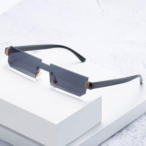 One Piece Lens Sunglasses Men Trendy Fashion Rectangle Sunglasses Women Small Square Sun Glasses Lady Goggle Custom Sunglasses