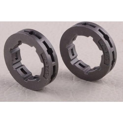 2pcs Silver Grey Sprocket Clutch Chain Drive 3/8 7T Rim Fit For Echo CS600P 682100 Oregon 68210