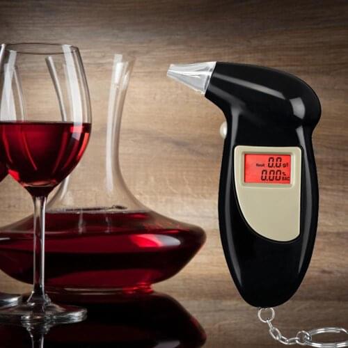 2019 Digital LCD Backlit Display Breathalyzer Professional digital Breath Alcohol Tester Detector Audio Alert