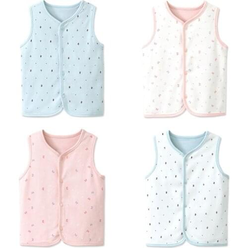 Childrens Cotton Vest Autumn Spring Baby Boys Girls Warm Outerwear Waistcoat Toddler Kids Outerwear Sleeveless Coats Wholesale
