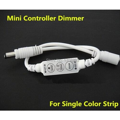 DHL 100PCS Wholesale 5 MODES DC12V 12A 144W Mini SINGLE COLOR Controller Dimmer
