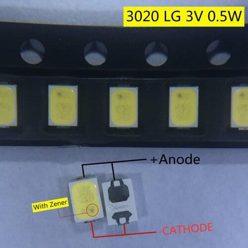 For LG LED 2000pcs LCD Backlight TV Application LED Backlight 0.2W 3V 3020 Cool white LED LCD TV Backlight GW30F
