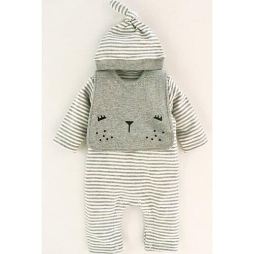 DOLLMAI reborn baby dolls clothes adorable cute baby cotton clothing with hat for 50-57cm dolls infant accessories