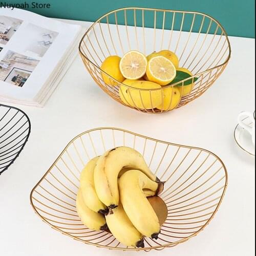 Home Storage Basket Nordic Light Luxury Fruit Plate Living Room Coffee Table Desktop Storage Fruit Basket Home Decoration