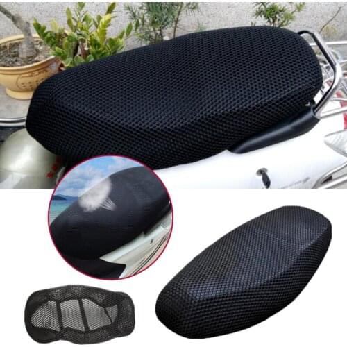 Breathable Protector Motorcycle Seat Cover Black Net Cushion 3D Bike Elctric