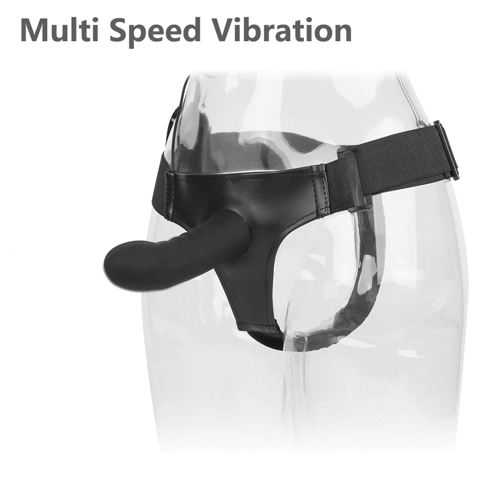 Erotic Multi Speed Dildo Vibrators for Couples Silicone Hollow Strap on Penis Harness Sex Lesbian Strapon Dong Toys for Adult