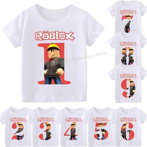 Robloxs Toddler T-Shirts Boy Girl Summer Cotton Shirt Children Short Sleeve Tops Digital Printed O-Neck Shirt Baby Kid Clothes