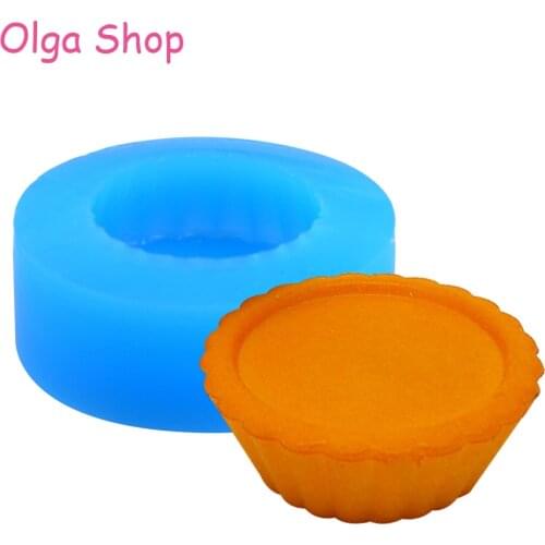 GYL251 39.4mm Cupcake Cake Tart Bottom Silicone Mold Candy Chocolate Polymer Clay Resin Jewelry Cabochon Pendant Soap Candle