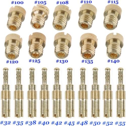 20pcs/set Carburetor Kit Carburetor Main Jet Kit & 10pcs Set Slow/Pilot Jet Accessories For PWK Keihin OKO CVK