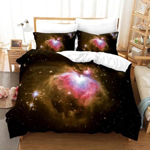 Space Galaxy Bedding Set Bedspread Single Twin Full Queen King Size Sky Stars Planet Bed Set Childrens Kid Duvetcover 13