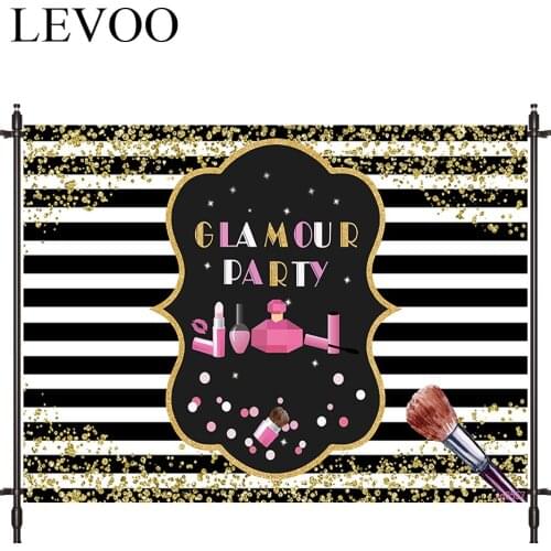 LEVOO Photographic Background Masquerade Stripes Party Golden Dots Photo Studio Photocall Printed Shoot Prop Decor Fabric