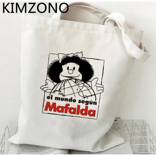 Mafalda shopping bag shopper shopper canvas cotton shopping jute bag bag reusable foldable bolsas reutilizables jute grab