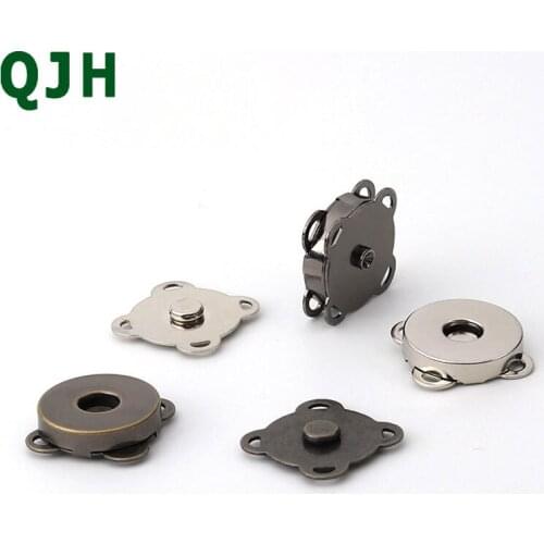 5pcs/lot Metal plum-shaped Magnetic Snaps Closures Sewing Button Sewing Accessories For Wallet /Coat 3 Colors 3 Size Available