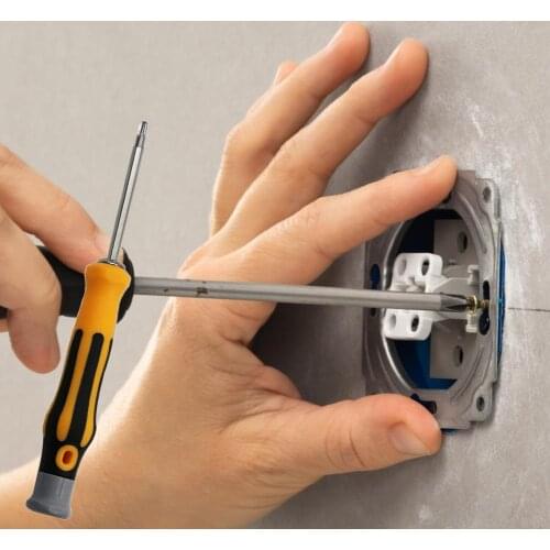 7Pcs/Set Screwdriver Strong Magnetism Non-Slip Workshop Equipment 12-in-1 Multi-Bit Screwdriver Set for Household