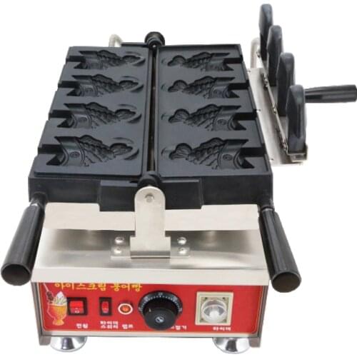 New ice cream taiyaki machine fish waffle mini ice cream taiyaki open mouth fish waffle maker machine