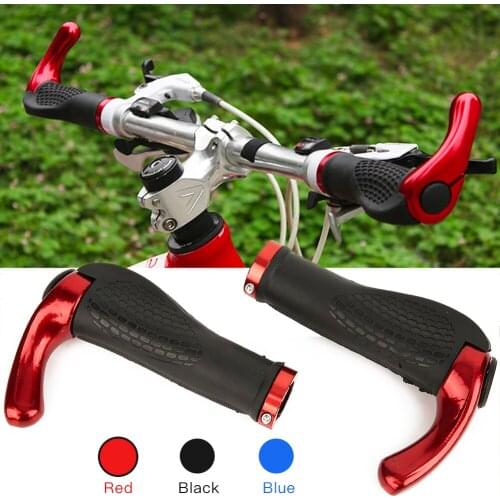 Aluminum Alloy&TPR Bicycle Anti-slip Handlebar Cover Shock Absorption Mountain Bike Lock on Grip Handlebar Grip Bike Accessories