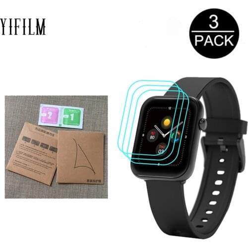 3Pcs HD Clear Soft TPU Hydrogel Film 2021 For Ticwatch GTH SmartWatch Full Screen Protector 0.08MM Ultra Thin Film Not Glass