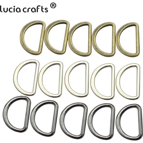 10pcs/18pcs 15mm/20mm/25mm Alloy D Ring Connect Buckles Leather Bags Metal Crafts DIY Sewing Accessories Materials G1208