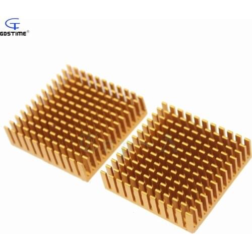Gdstime 2pcs Heat sink 40*40*11mm Heatsink Aluminum Cooling Fan 40X40X11mm for IC Chip LED 40mm x 11mm