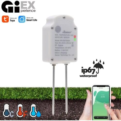 ZIGBEE Garden Soil Moisture Meter IP67 Temperature&Humidity Moisture Plant Monitor,TUYA Smart Life,Smart Agriculture irrigation