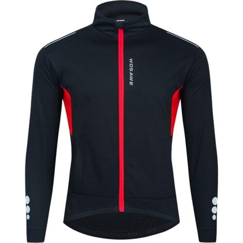 Outdoor Cycling Long-Sleeved Sports Cycling Jersey Fleece Warm Windproof Waterproof Reflective Strip Sport Cycling Jersey